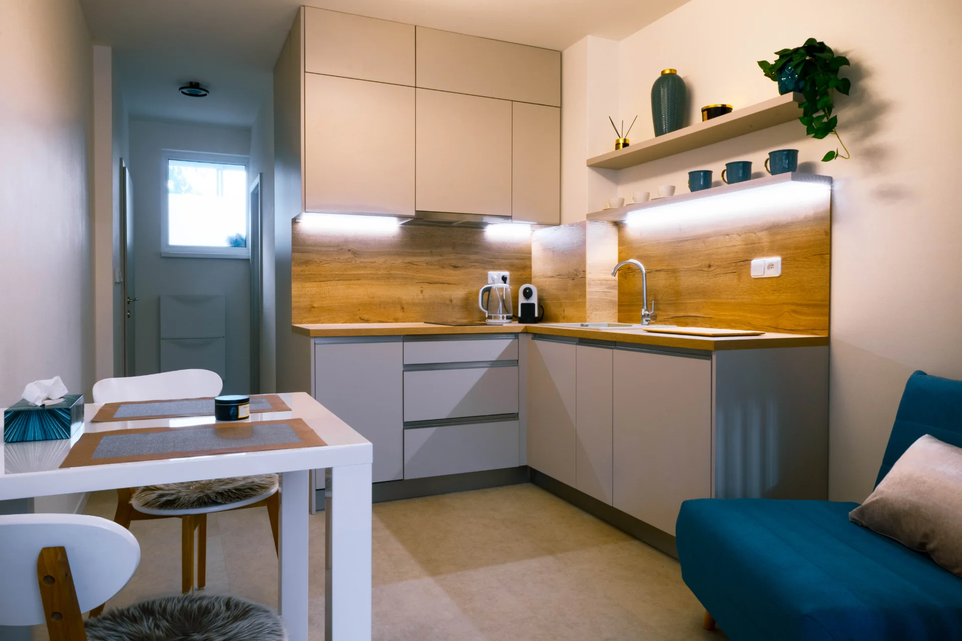 In the kitchen you will find everything you need for a comfortable experience in our Osada apartments in Prague.